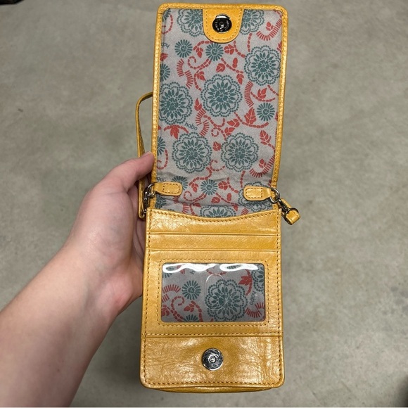 HOBO Vintage Yellow Gold 100% Leather Handheld Mini Bag Wallet - Picture 5 of 9